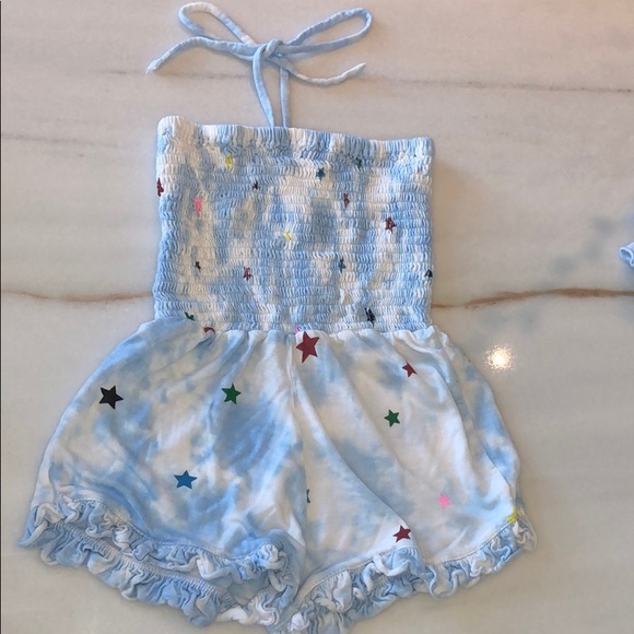 Flowers by Zoe Other - Blue and white tie dye romper with ⭐️⭐️⭐️⭐️ kids